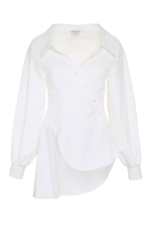 Asymmetric cotton shirt-0